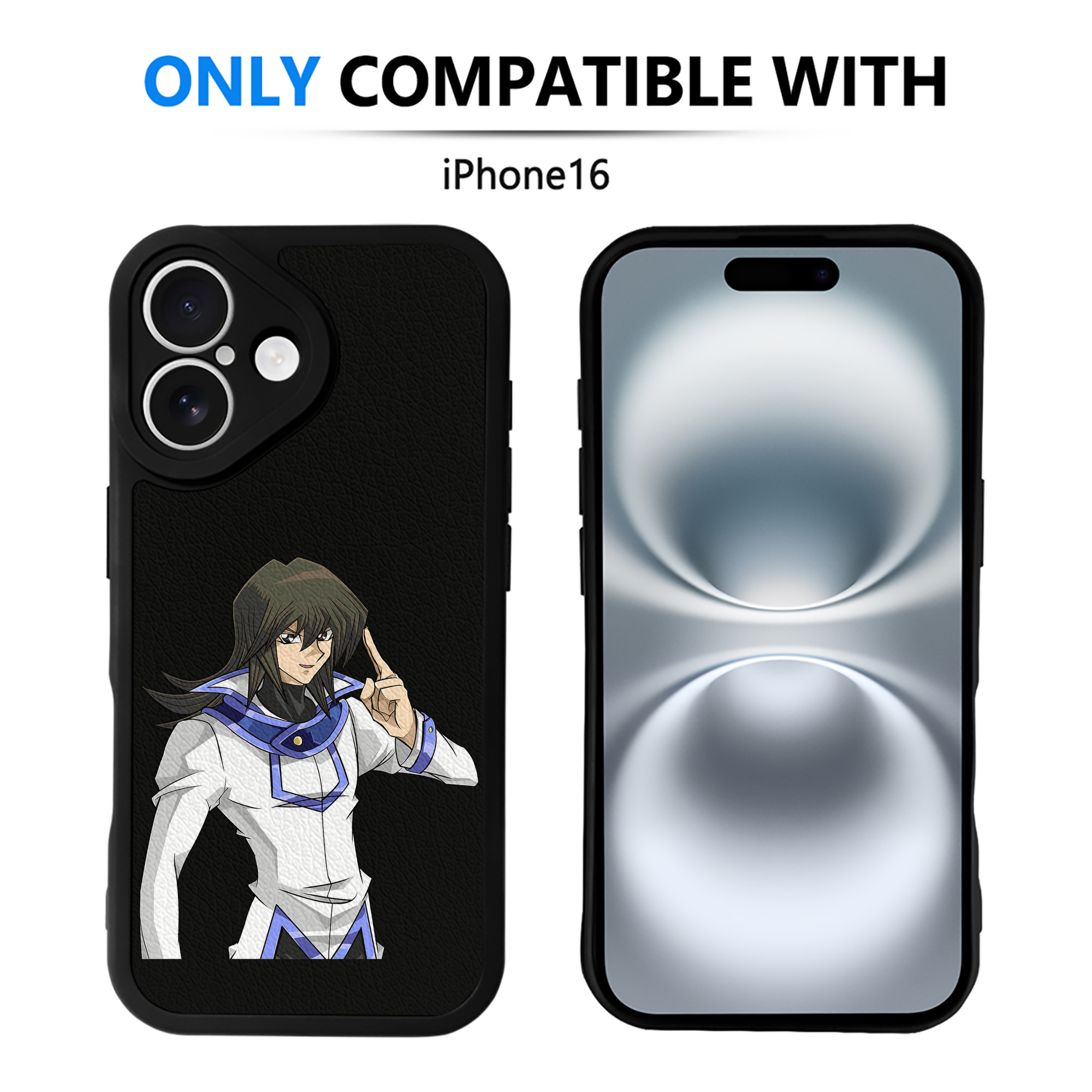 遊☆戯☆王 Yu-Gi-Oh! 【iPhone 16シリーズ対応】シリコンスマホケース（レザー調） 材質：シリコン